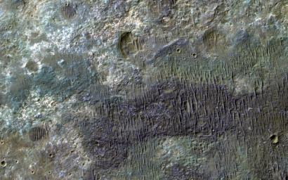 This image from NASA's Mars Reconnaissance Orbiter spacecraft covers some of the plains south of Capri Chasma in eastern Valles Marineris.