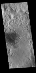 The large isolated dune in this image from NASA's 2001 Mars Odyssey spacecraft is located on the floor of an unnamed crater in Terra Sabaea.
