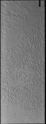 This image of the south polar cap captured by NASA's 2001 Mars Odyssey spacecraft shows a surface with hundreds of circular depressions.