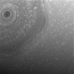 This view from NASA's Cassini spacecraft was obtained about two days before its first close pass by the outer edges of Saturn's main rings during its penultimate mission phase.