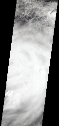 On October 4, 2016, the Multi-angle Imaging SpectroRadiometer (MISR) instrument aboard NASA's Terra satellite passed over Hurricane Matthew . Haiti is completely obscured by Matthew's clouds, but part of the Bahamas is visible to the north.