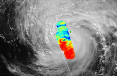 JPL's High-Altitude Monolithic Microwave Integrated Circuit Sounding Radiometer (HAMSR) instrument captured this look inside Hurricane Matthew's spiral clouds on Oct. 7, 2016