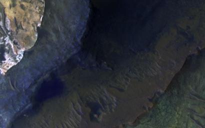 NASA's Mars Reconnaissance Orbiter spies Capri Chasma, located in the eastern portion of the Valles Marineris canyon system, the largest known canyon system in the Solar System.
