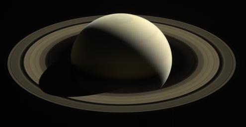 With this view, NASA's Cassini captured one of its last looks at Saturn and its main rings from a distance. The Saturn system has been Cassini's home for 13 years, but that journey is nearing its end.