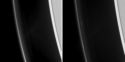 As NASA's Cassini spacecraft continues its weekly ring-grazing orbits, diving just past the outside of Saturn's F ring, it is tracking several small, persistent objects there.