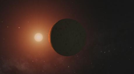 This frame from a video depicts artist's concepts of each of the seven planets orbiting TRAPPIST-1, an ultra-cool dwarf star. Over 21 days.