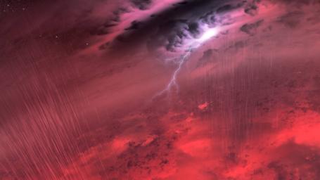 Observations from NASA's Spitzer Space Telescope suggest that most brown dwarfs are roiling with one or more planet-size storms such as seen in this artist's concept.