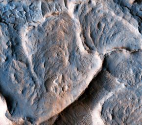 This is a portion of an inverted fluvial channel in the region of Aeolis/Zephyria Plana, at the Martian equator as seen by NASA's Mars Reconnaissance Orbiter.