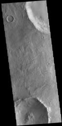 This image captured by NASA's 2001 Mars Odyssey spacecraft shows unnamed craters in Terra Sirenum.