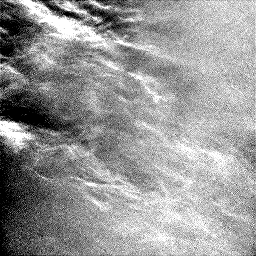 Wispy clouds float across the Martian sky in this frame from an accelerated sequence of enhanced images taken on July 17, 2017, by the Navcam on NASA's Curiosity Mars rover.