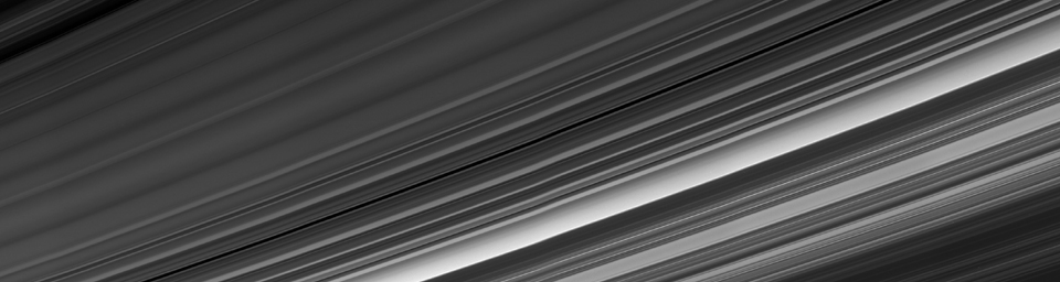 NASA's Cassini obtained this panoramic view of Saturn's rings on Sept. 9, 2017, just minutes after it passed through the ring plane. The Cassini spacecraft ended its mission on Sept. 15, 2017.