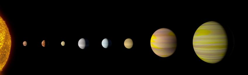 With the discovery of an eighth planet, NASA's Kepler-90 system is the first to tie with our solar system in number of planets. This is an artist's concept.