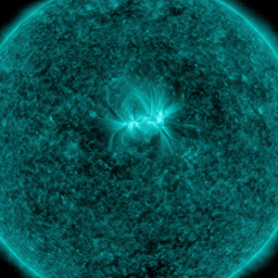 NASA's Solar Dynamics Observatory observed a lone active region visible on the sun putting on a fine display with its tangled magnetic field lines swaying and twisting above it (Apr. 24-26, 2018) in a wavelength of extreme ultraviolet light.