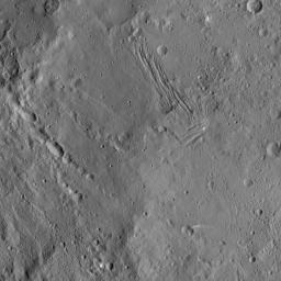 This image of Nar Sulcus in Yalode Crater was obtained by NASA's Dawn spacecraft on May 19, 2018 from an altitude of about 875 miles (1410 kilometers).