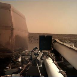 The Instrument Deployment Camera (IDC) on NASA's InSight lander took this image of the Martian surface on Nov. 26, 2018.