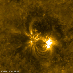 NASA's Solar Dynamics Observatory zoomed in to watch close-up the dynamics of this single active region on the sun over a two-day period on July 14-16, 2018. These regions are often the sources of large eruptions that cause solar storms.