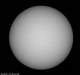 Over a three-week period July 3-24, 2018, NASA's Solar Dynamics Observatory observed the Sun produced just one small, short-lived sunspot -- an almost spotless record.