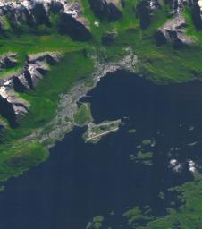 NASA's Terra spacecraft shows Ushuaia, the capital of Tierra Del Fuego, Argentina, which is regarded as the southernmost city in the world.