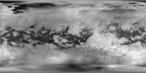 This global mosaic of Titan's surface was generated by combining 9,873 separate ISS images taken by NASA's Cassini spacecraft over more than 13 years of Cassini operations at Saturn.