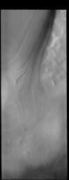 This image from NASA's Mars Odyssey shows the edge of the south polar cap.