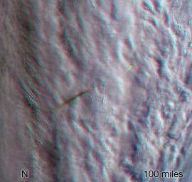 This stereo anaglyph combines two views from the MISR instrument, aboard NASA's Terra satellite, which captured a bright meteor explosion over the Bering Sea on December 18, 2018.