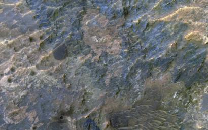 This image acquired on January 23, 2019 by NASA's Mars Reconnaissance Orbiter, shows the western portion of a well-preserved (recent) impact crater in Ladon Basin.
