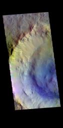 This image from NASA's Mars Odyssey shows part of Bonestell Crater. Bonestell Crater is a relatively young crater located in Acidalia Planitia.