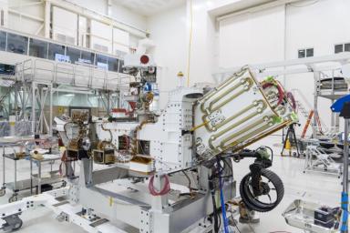 The electricity for NASA's Mars 2020 rover is provided by a power system called a Multi-Mission Radioisotope Thermoelectric Generator, or MMRTG.