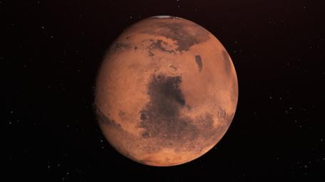 In this illustration, Mars holds near-surface water ice that would be easily accessible for astronauts to dig up. The water ice was identified as part of a map using data from NASA orbiters.
