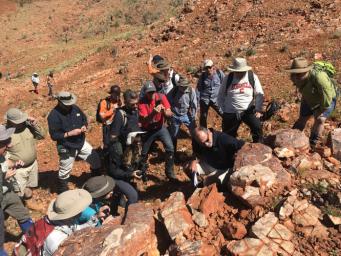 Scientists from NASA's Mars 2020 and ESA's ExoMars projects study stromatolites, the oldest confirmed fossilized lifeforms on Earth, in the Pilbara region of North West Australia.