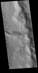 This image from NASA's Mars Odyssey shows part of Huo Hsing Valles, located in northern Terra Sabaea.