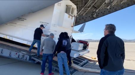 On Feb. 11, 2020, Mars 2020 Assembly, Test and Launch Operations Manager David Gruel watched as members of his team loaded NASA's next Mars rover onto an Air Force C-17 at March Air Reserve Base in Riverside, California.