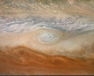 NASA's Juno spacecraft captured this image of White Spot Z, one of the long-lived storms in Jupiter's atmosphere.