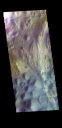This image from NASA's Mars Odyssey shows part of Juventae Chasma, located north of Valles Marineris.