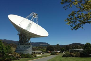 DSS43 is a 70-meter-wide (230-feet-wide) radio antenna at the Deep Space Network's Canberra facility in Australia.