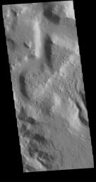 This image from NASA's Mars Odyssey shows an unnamed channel in northern Terra Sabaea.
