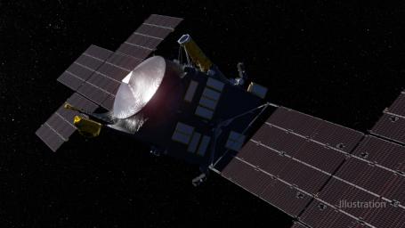 This artist's concept, updated as of June 2020, depicts NASA's Psyche spacecraft.