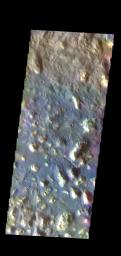 This image from NASA's Mars Odyssey shows part of Ariadnes Colles. The term colles means hills or knobs.