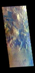 This image from NASA's Mars Odyssey shows part of the region between Terra Cimmeria and Aeolis Planum.