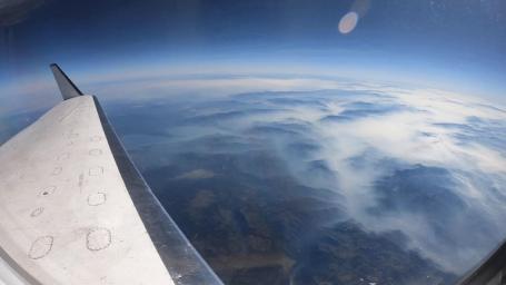 A NASA aircraft equipped with Uninhabited Aerial Vehicle Synthetic Aperture Radar (UAVSAR) flew above California fires on Sept. 3 and 10 to examine the ground below.