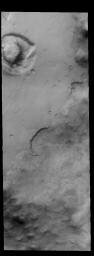 This image from NASA's Mars Odyssey shows southern Noachis Terra.