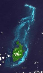 NASA's Terra spacecraft shows Providencia Island, located in the Caribbean Sea. It is part of Colombia even though located 800 km northwest of mainland Colombia.