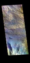 This image from NASA's Mars Odyssey shows part of Candor Chasma. Candor Chasma is one of the largest canyons that make up Valles Marineris.