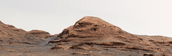 NASA's Curiosity Mars rover used its Mastcam to take an image of this mountain, nicknamed Rafael Navarro Mountain after the astrobiologist Rafael Navarro-González, who worked on the mission until he passed away January 26, 2021.