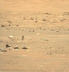 This image of Ingenuity was taken on May 23, 2021, the day after its sixth flight, by the Mastcam-Z instrument aboard the Perseverance Mars rover.
