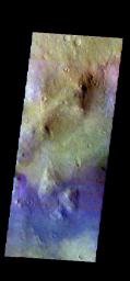 This image from NASA's Mars Odyssey shows the floor of an unnamed crater in Noachis Terra.