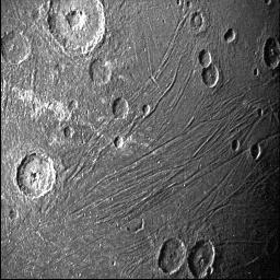 This image of the dark side of Ganymede was obtained by Juno's Stellar Reference Unit navigation camera during its June 7, 2021, flyby of the moon.