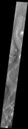 This image from NASA's Mars Odyssey shows a long section of Reull Vallis. Reull Vallis starts in Promethei Terra and empties into Hellas Plainitia.