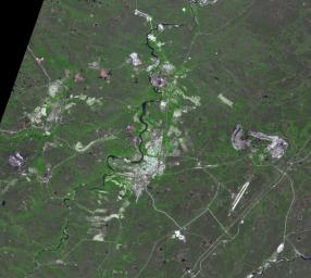 NASA's Terra spacecraft shows Vorkuta, a coal-mining town in the Komi Republic, Russia.