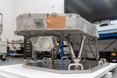 Seen here in a clean room at NASA's Jet Propulsion Laboratory in Southern California is the nadir deck for NASA's Europa Clipper spacecraft.